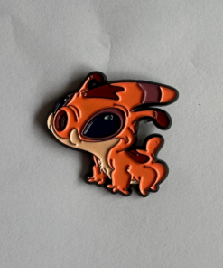 Black painted enamel pin