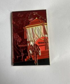 Painted glitter enamel pin with clear finish