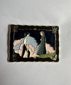 Painted glitter enamel pin